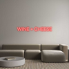Custom neon sign WINE + CHEESE