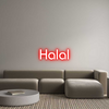 Custom neon sign Halal