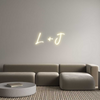 Custom neon sign L + J