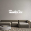 Custom neon sign Twenty One