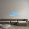 Custom neon sign Happy
 Fathe...