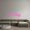 Custom neon sign Brie Happy