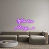 Custom neon sign With love,
A...