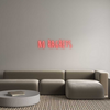 Custom neon sign NO RAGRETS