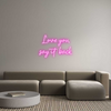 Custom neon sign Love you,
sa...