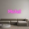 Custom neon sign Michel