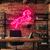 Jumping horse neon art