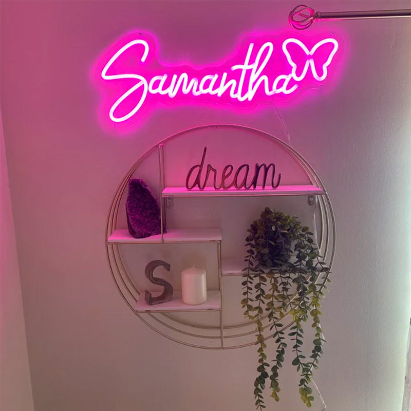 Custom Name with Butterfly LED Neon Sign
