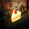 lemon yellow ice cream cake neon