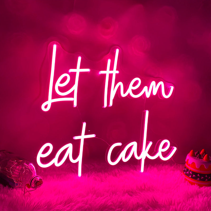 let them eat cake neon sign for Bakery