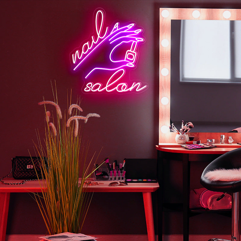 Nails and Nail Polish Neon Sign