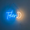 Customised Name +Moon Neon Light