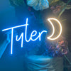 Customised Name +Moon Neon Light