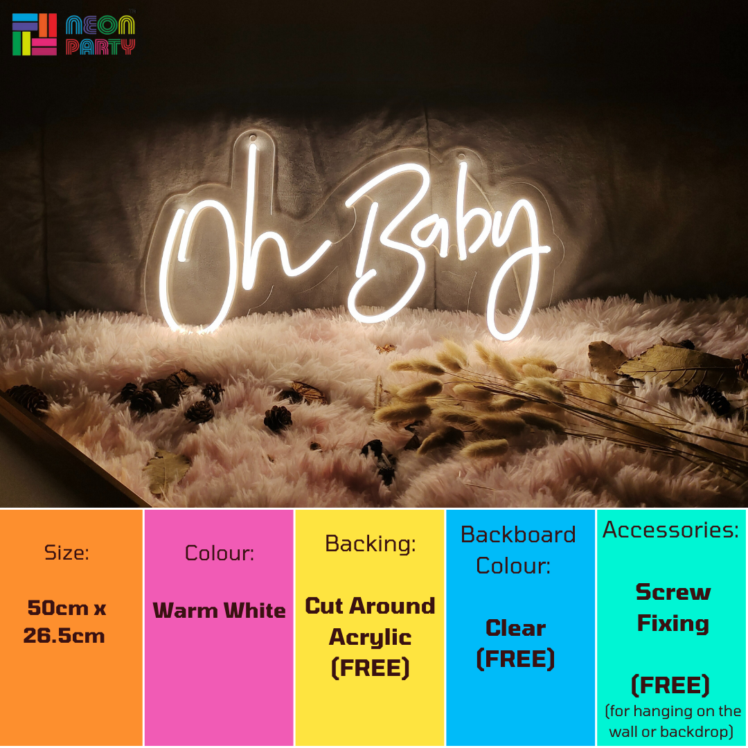 Oh Baby wall sign for kids room