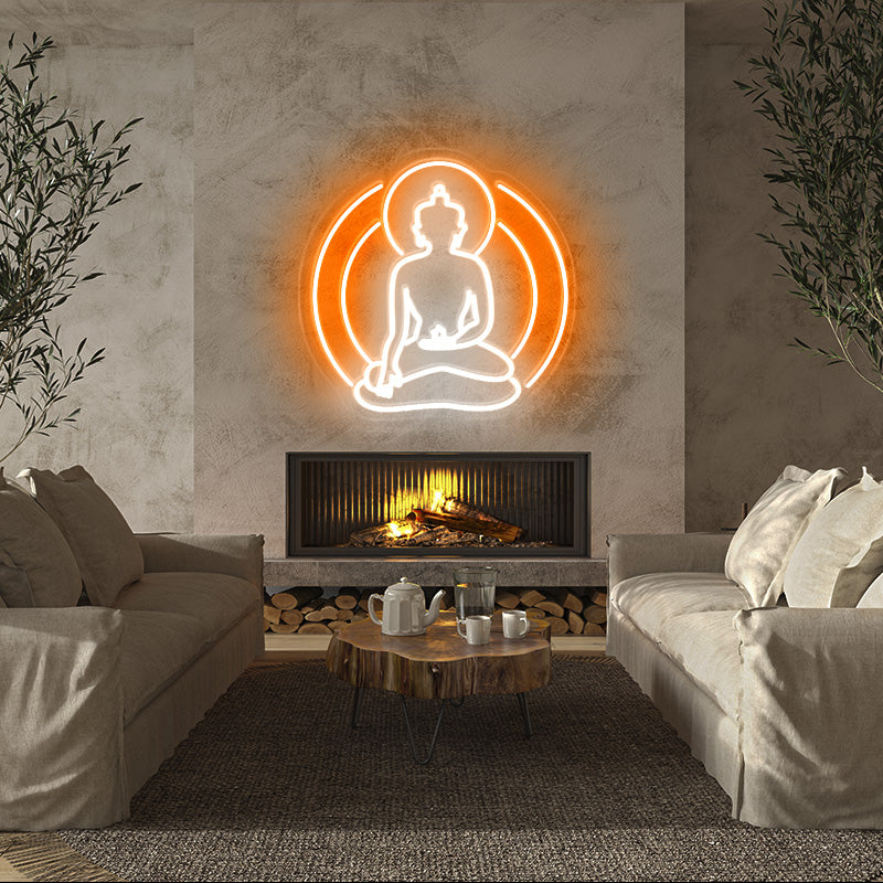 Buddhism Neon Light