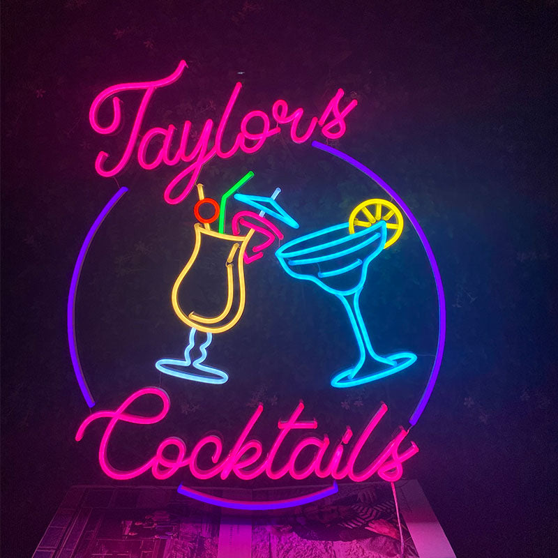 Personalised Cocktails Sign