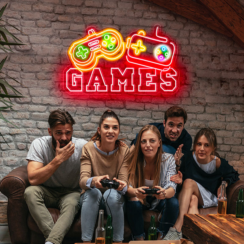 Game Controller Signs Retro Game Controller Neon Sign