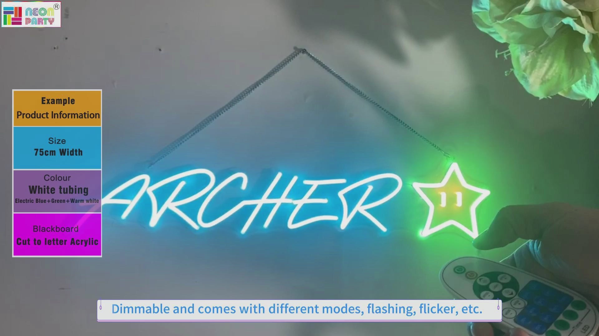 Custom Name with Night Sky LED neon sign