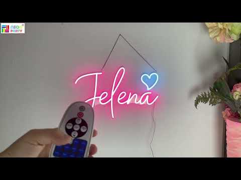 LED Name with Cute Heart neon sign