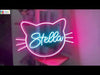 Custom Name in Cat Silhouette LED neon sign