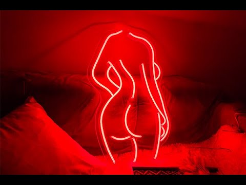 Personalised design lady body shape neon art