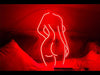 Personalised design lady body shape neon art