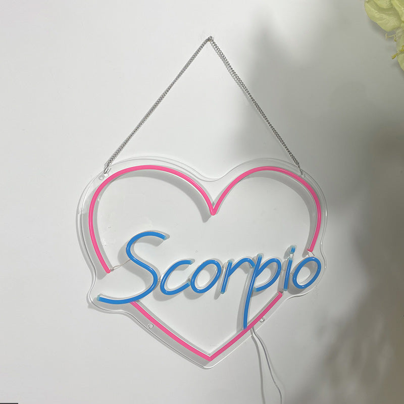 Customizble name neon sign with heart