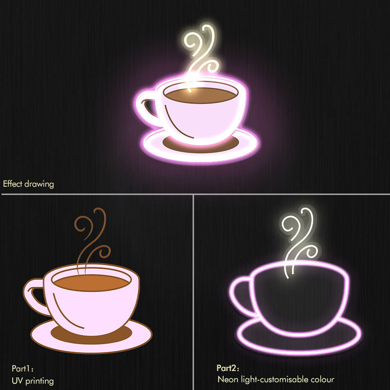 UV printing Coffee Neon Sign