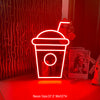 Takeaway Drink Cup with Straw Neon