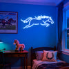 Galloping horse neon sign