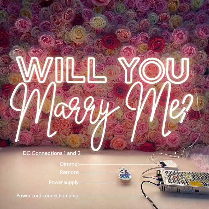 Will You Marry Me neon sign