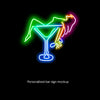 Woman in Martini Glass Multi-Colour Neon Sign