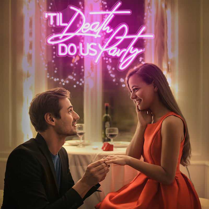 'TIL Death DO US Party wedding neon sign