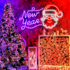 Santa Claus& New year neon light
