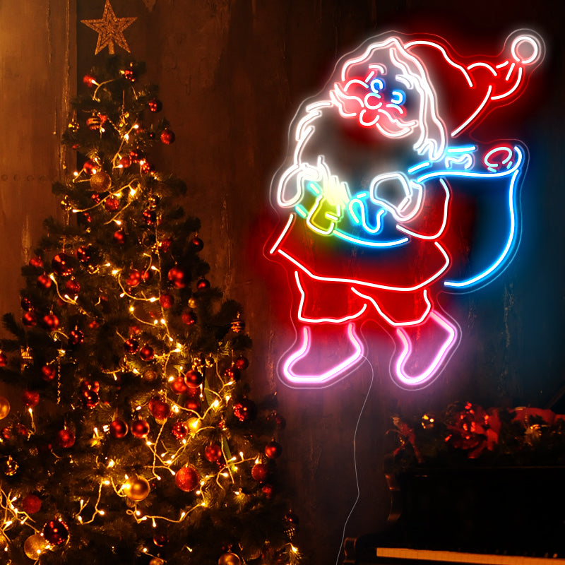 Santa Claus neon lights