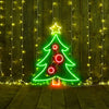 Creative christmas tree star neon decorations