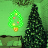 Small Cute green Christmas tree Neon