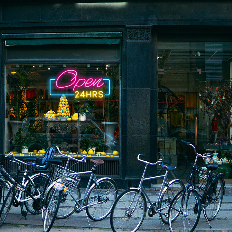 Open 24 hours LED Neon Sign