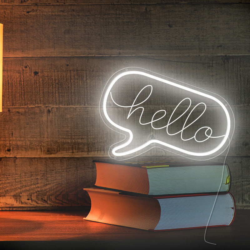 Blue Hello. Sign Blue Neon Sign | Hello Neon Sign | Small Cute Affordable Creative Gifts ...