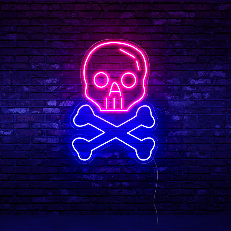 Halloween skeleton neon sign