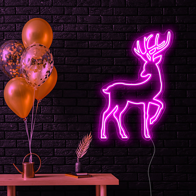 Reindeer neon sign