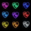 Heart Love You and Me Neon Lights