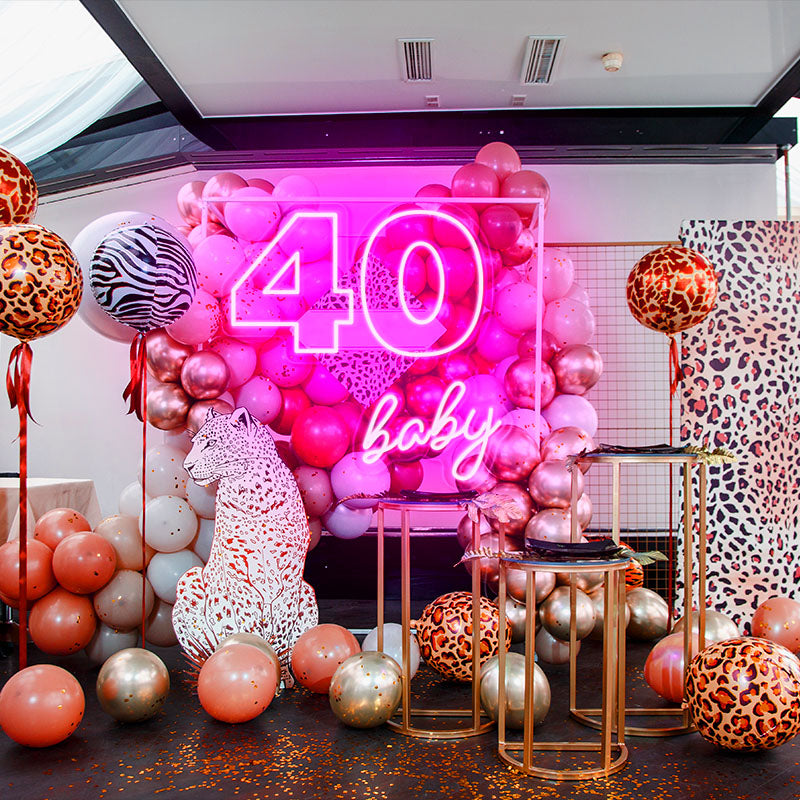 40 baby Birthday Party Neon Sign