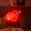 A Arrow Through Heart Neon Lights