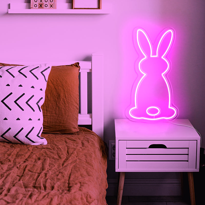 Cute rabbit neon