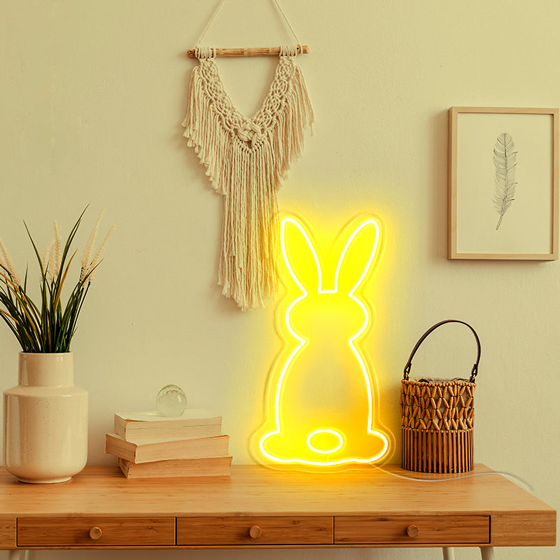 Cute rabbit neon