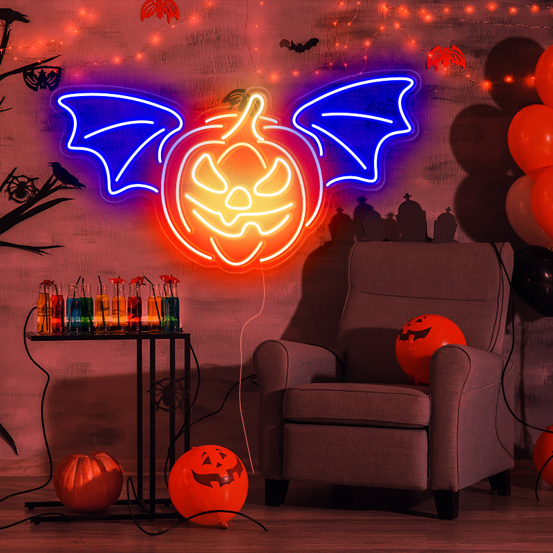 Devil pumpkin Halloween lights