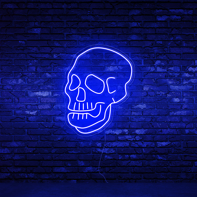 Skull neon sign art
