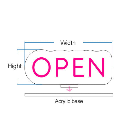 Acrylic Base Open Signs
