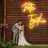 Outdoor wedding neon sign